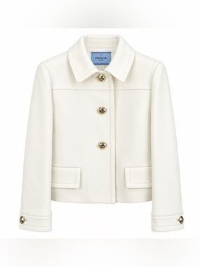 Prada Ivory Button-Front Girls' Blazer